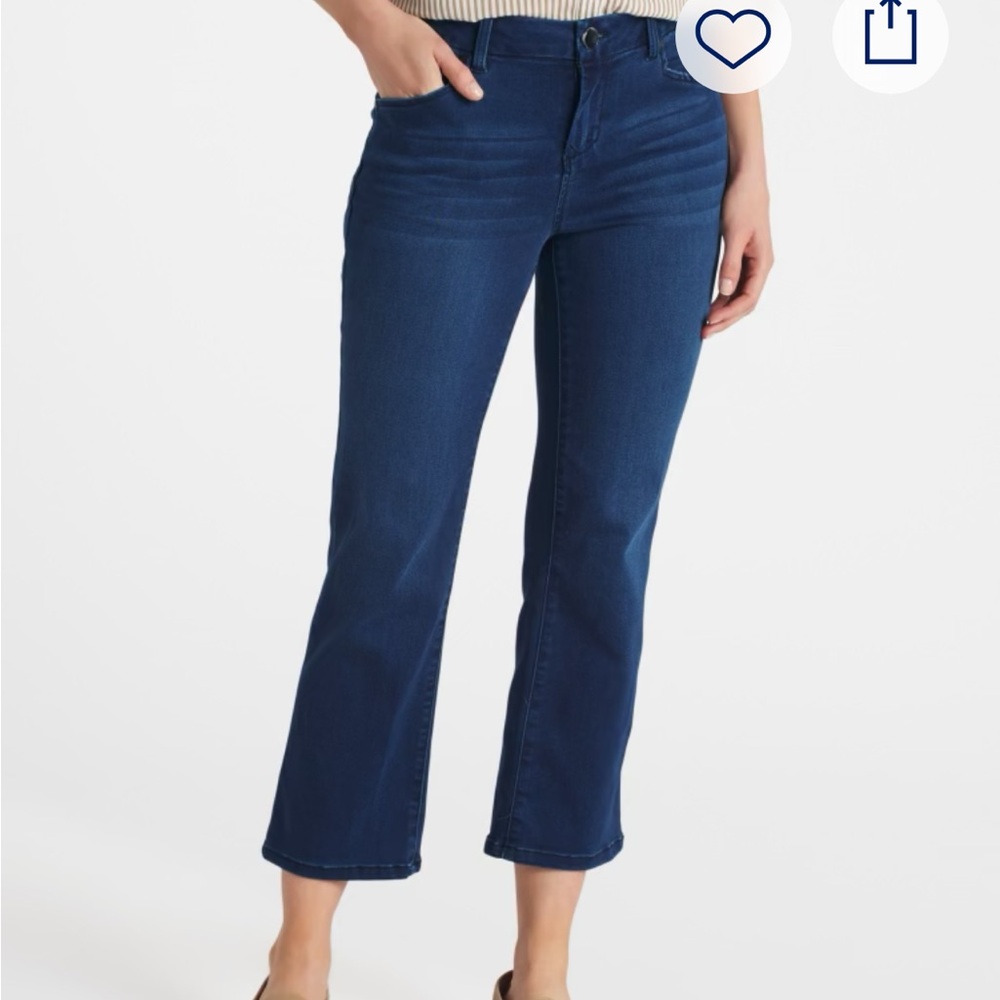 1822 Denim Better Butter Shiela Mid Rise Slim Straight Jean Size 6 Indigo